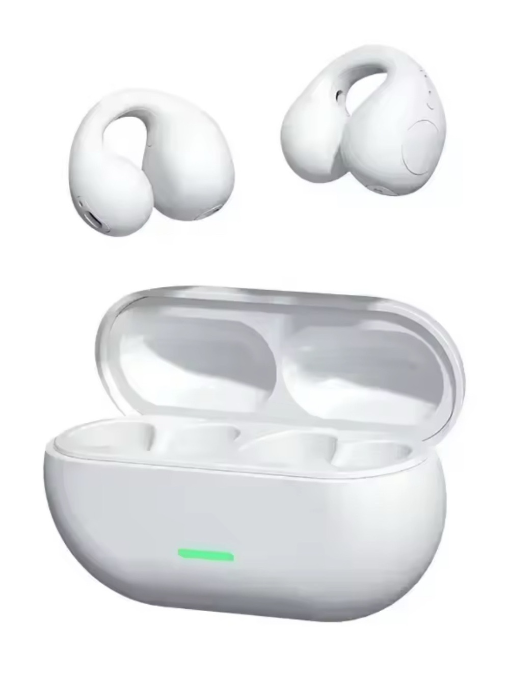 White True Wireless Earbuds with Charging Case - Comfort Fit